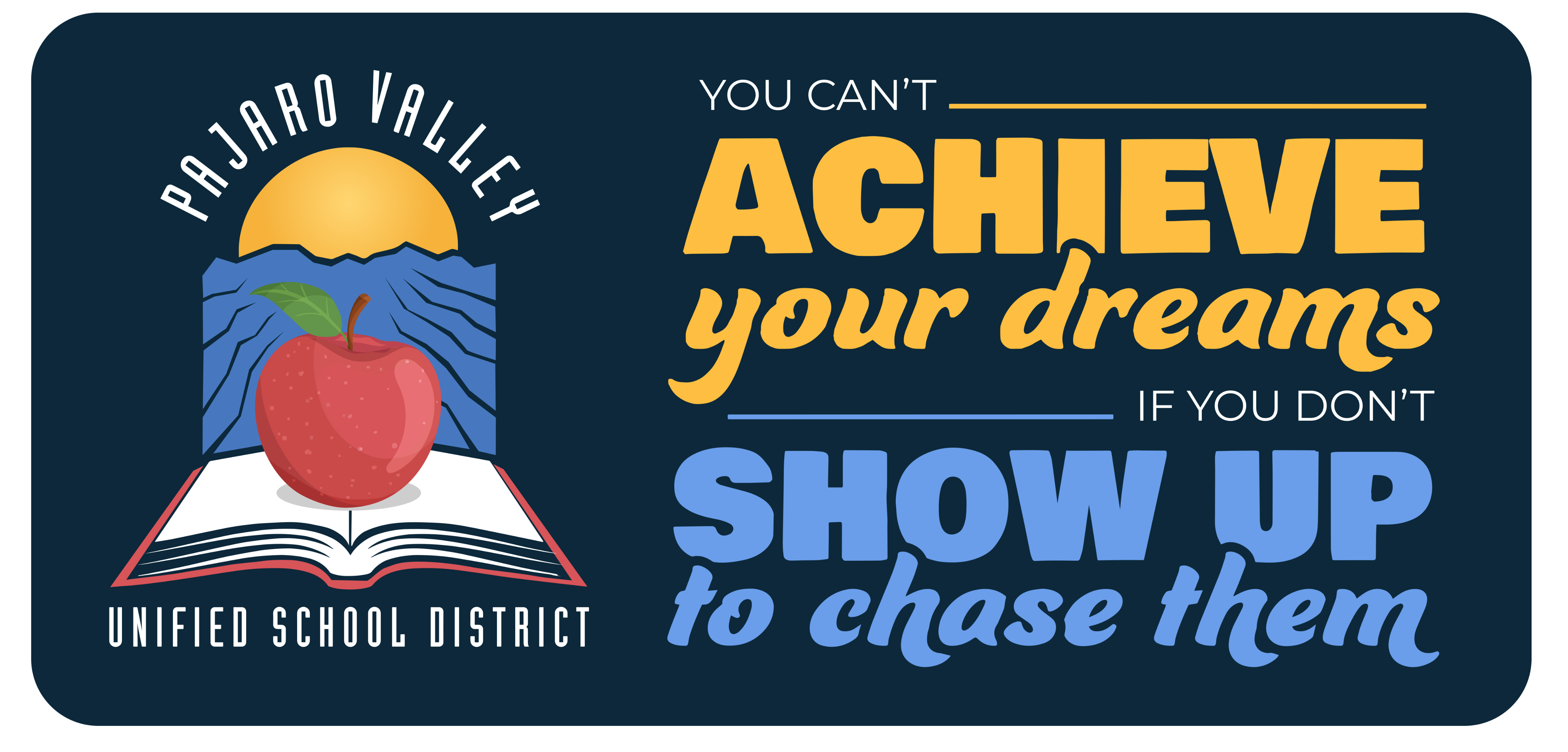 You can't achieve your dreams if you don't show up to chase them