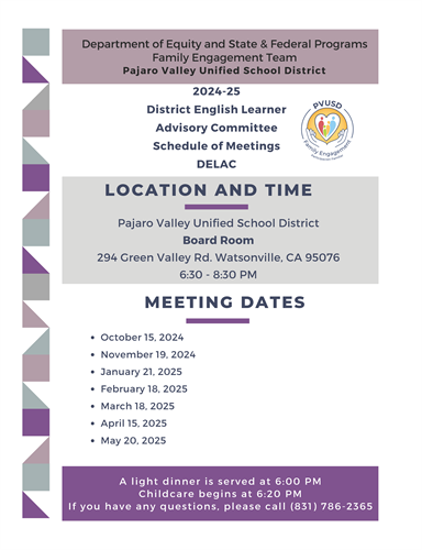 DELAC meeting schedule