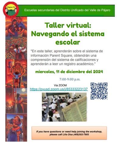 Taller Virtual Navegando el sistema escolar