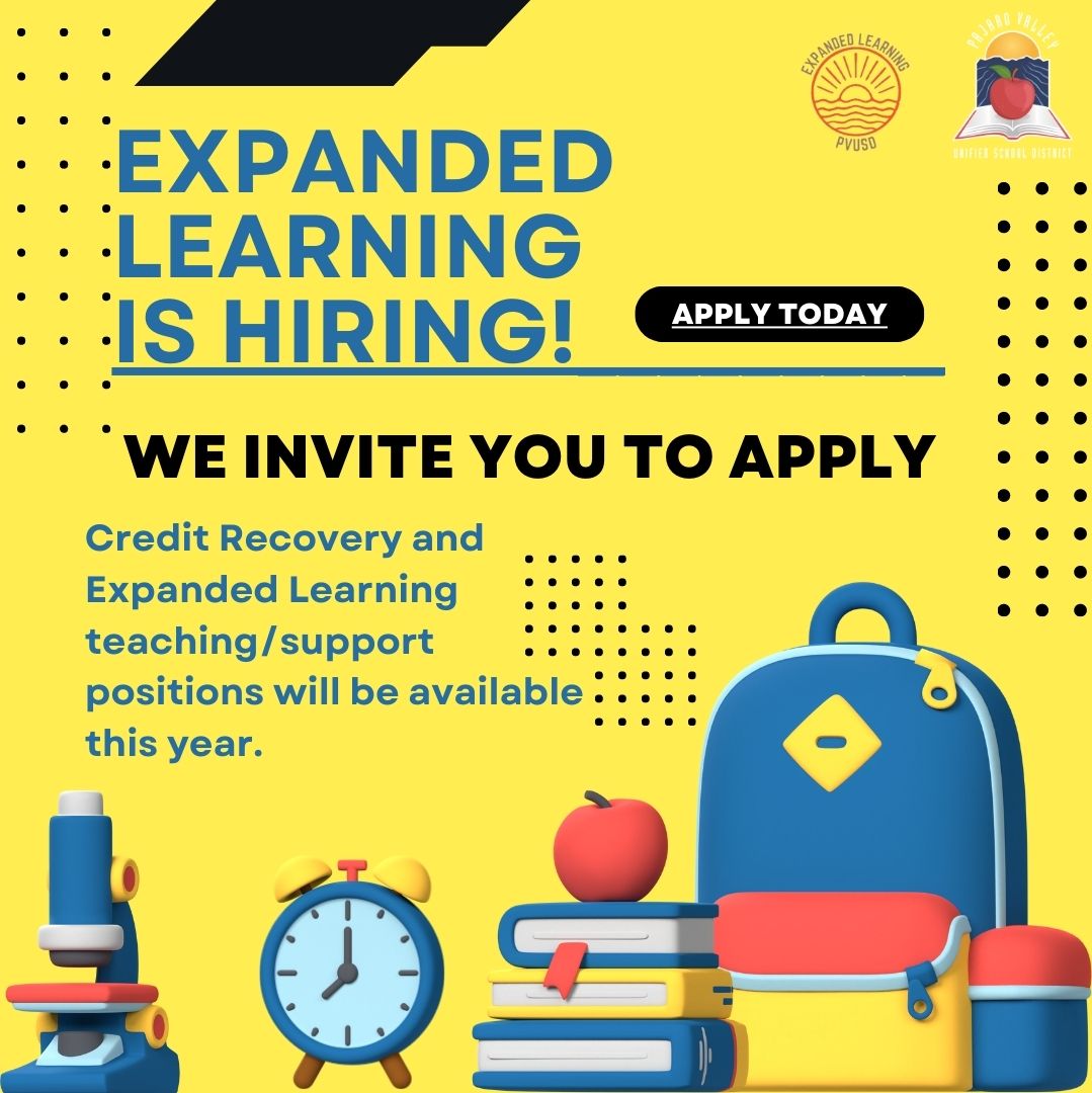 Ad inviting applicants to apply to Expanded Learning.